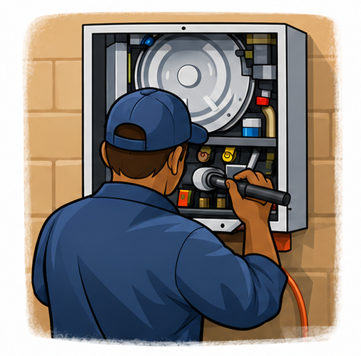 Heating system servicing